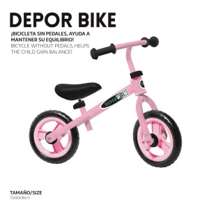 Bici rosa sin pedales Toy Planet